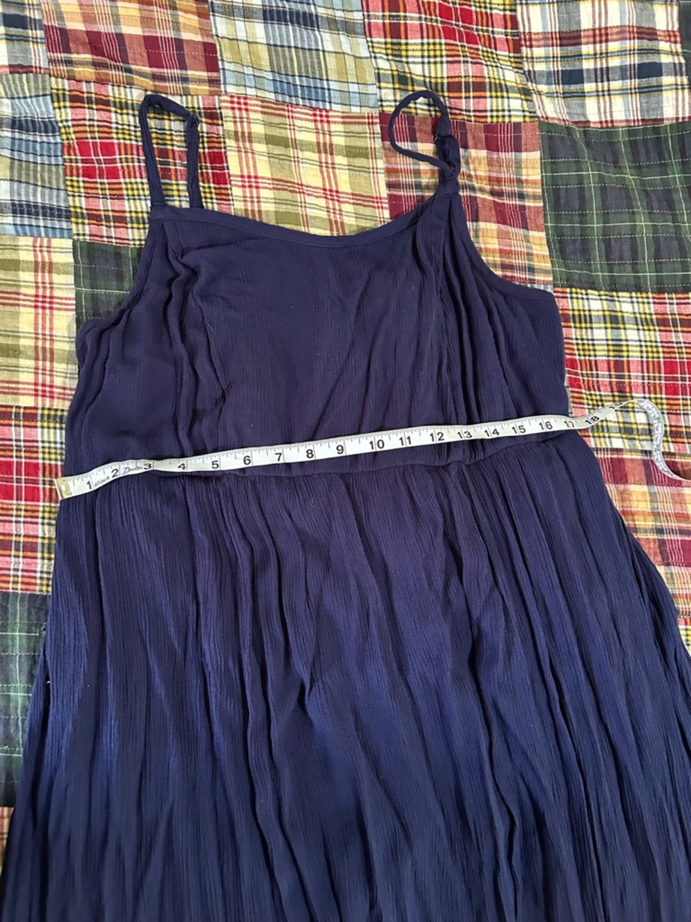 torrid Navy Smocked Maxi Dress with Spaghetti Straps - Picture 3 of 9